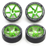 Tamiya Mini 4WD 30th Anniversary Green Wheels and Hard Tires Set