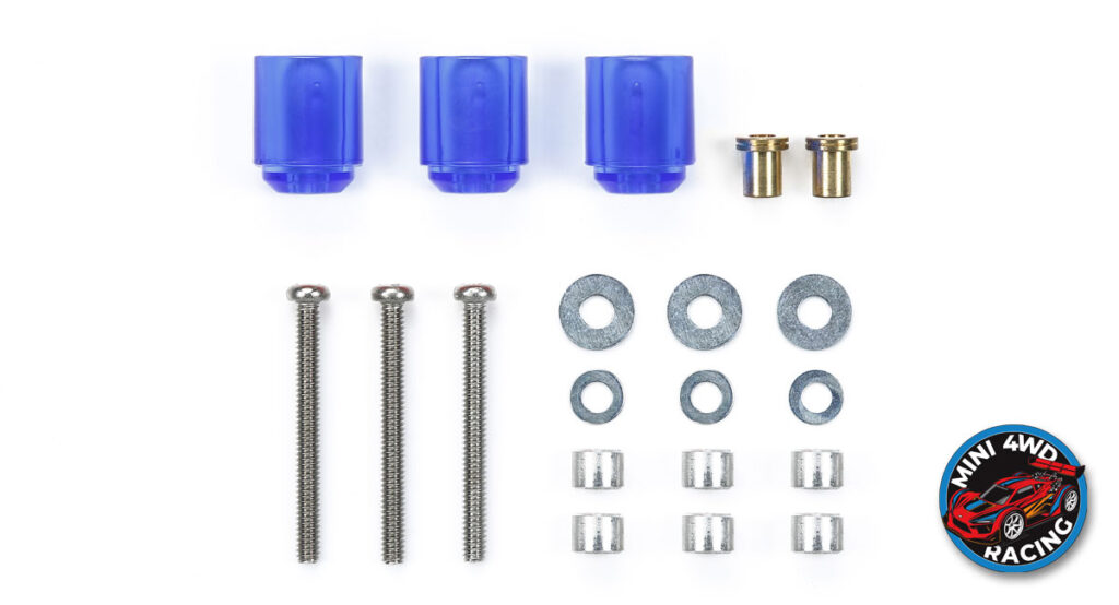 Tamiya Mini 4WD Hi-Mount Tube Stabilizer Set - Clear Blue