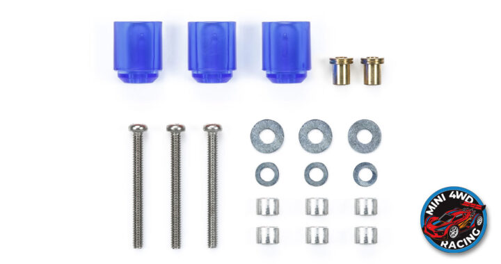 Tamiya Mini 4WD Hi-Mount Tube Stabilizer Set - Clear Blue