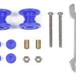 Tamiya Low Friction Plastic Double Rollers - Blue, 13mm / 13mm