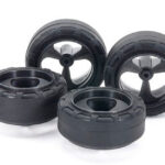 Tamiya Small Diameter 24mm Narrow Tires on Carbon Wheels