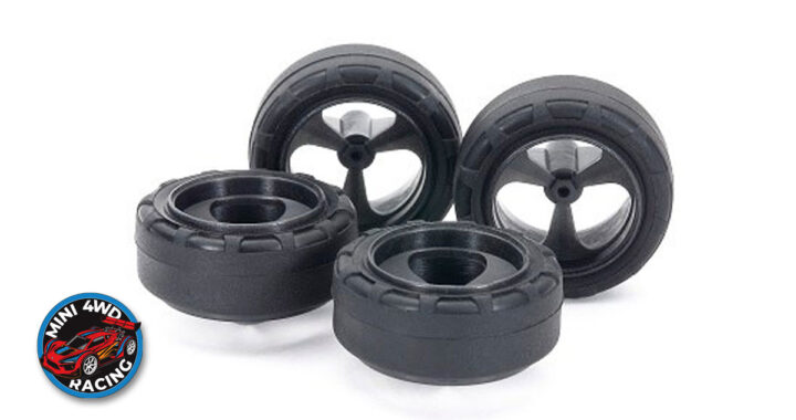 Tamiya Small Diameter 24mm Narrow Tires on Carbon Wheels