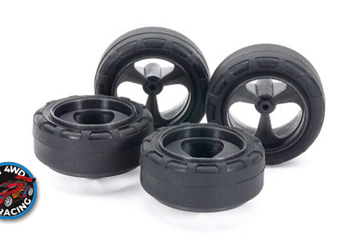 Tamiya Small Diameter 24mm Narrow Tires on Carbon Wheels