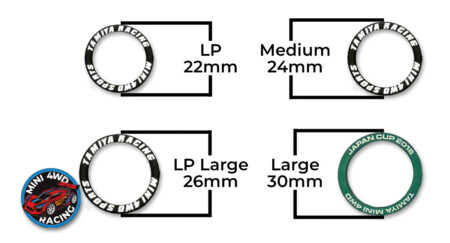 Tamiya Mini 4WD Tire Sizes