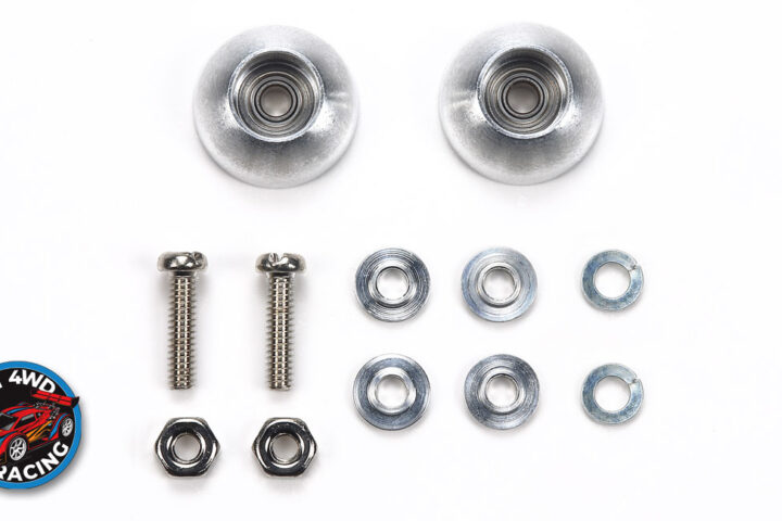 Tamiya 11mm Aluminum Ball-Race Bowl-Type Rollers