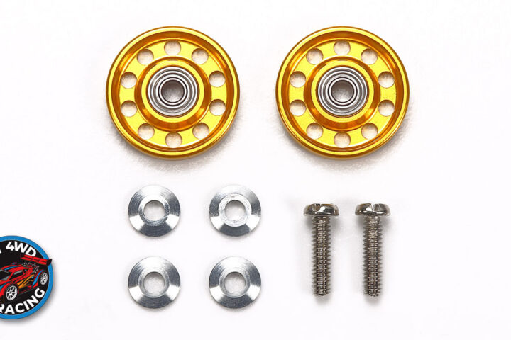 Tamiya Lightweight 13mm Aluminum Ball-Race Rollers - Gold